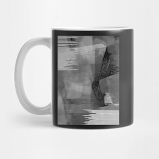 Chaos Gray Abstract Art Digital Painting Mug